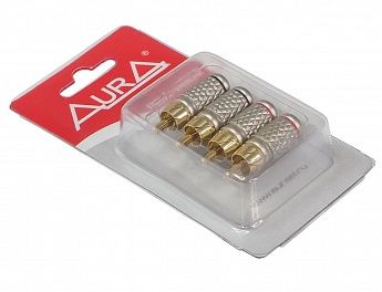 Коннектор-RCA позолоченный AURA RCA-P602
