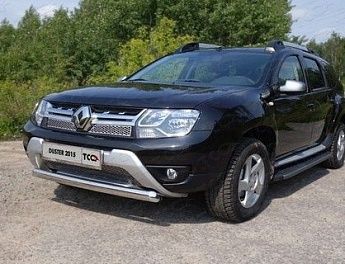 Защита передняя нижняя (овальная) 75х42 мм RENAULT DUSTER 2015- RENDUST15-06