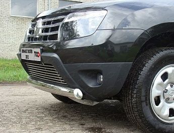 Защита передняя нижняя (овальная) короткая 75х42мм RENAULT DUSTER 2010-2015 RENDUST12-03
