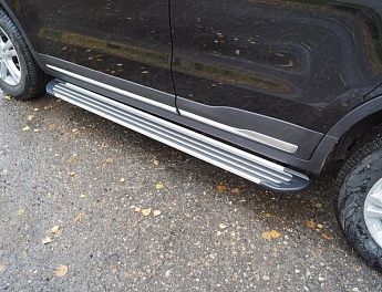 Пороги алюминиевые Slim Line Silver 1720 мм  GEELEATL18-37S