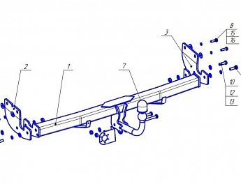 Фаркоп Bosal для HYUNDAY Elantra 4268-A