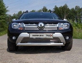 Защита передняя нижняя (овальная) 75х42 мм RENAULT DUSTER 2015- RENDUST15-06